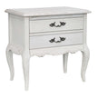 white 2 drawer bedside table