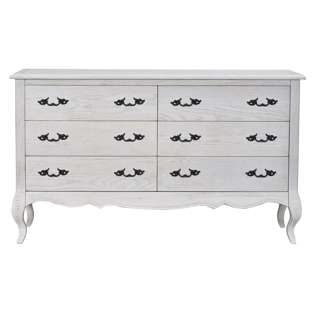 6 drawer white cabinet