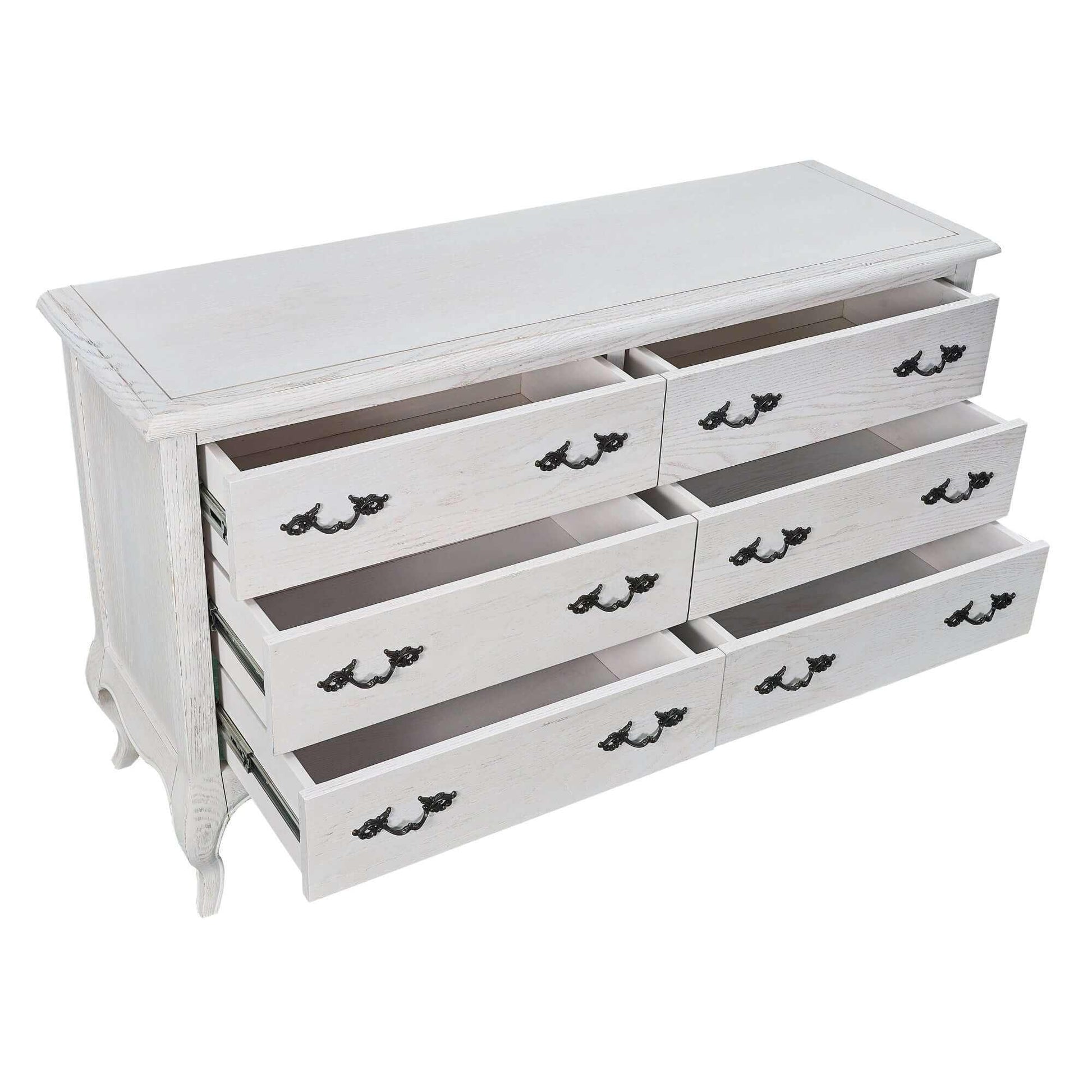 Alice Dresser 6 Drawer Chest White