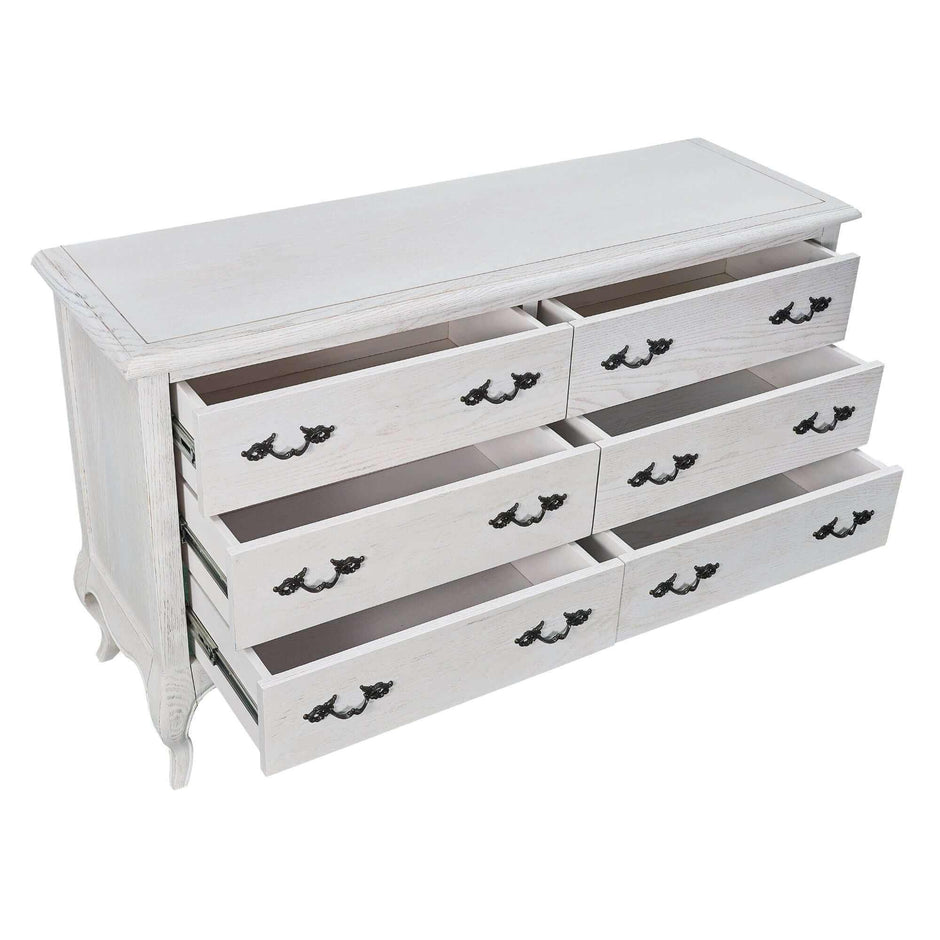 6 drawer white cabinet