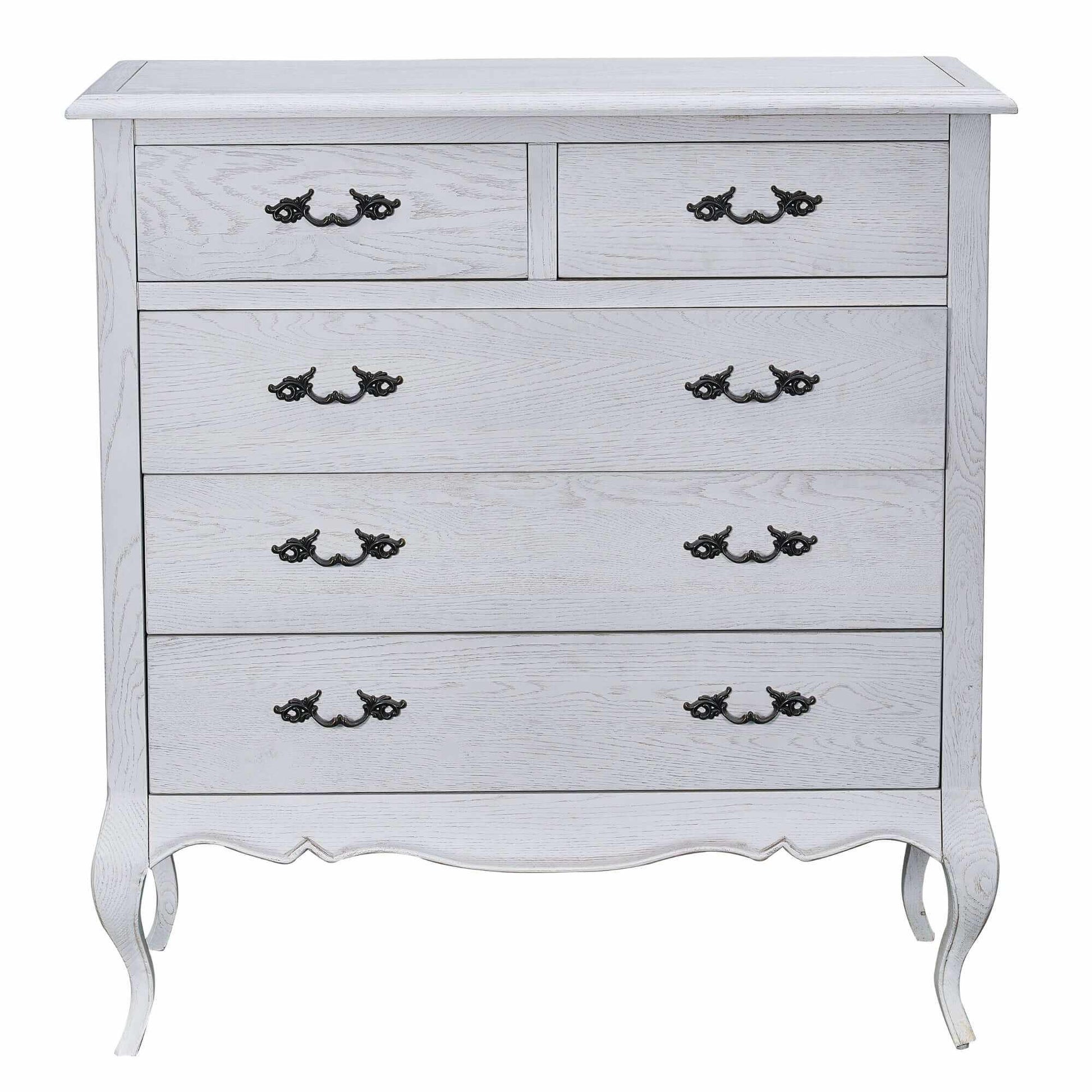 Alice 4pc Rattan White Bedroom Furniture Set King