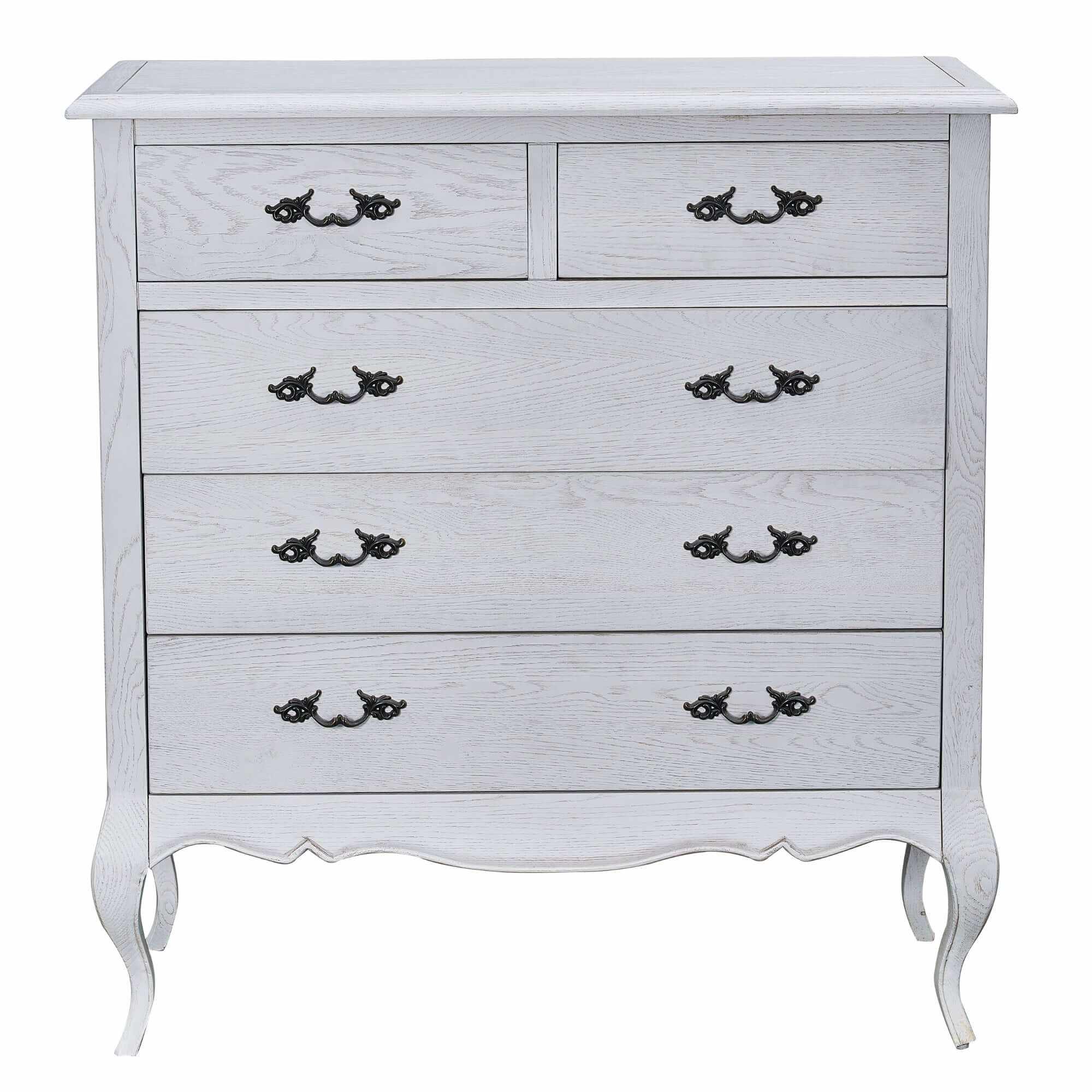 Alice 4pc Rattan White Bedroom Furniture Set King
