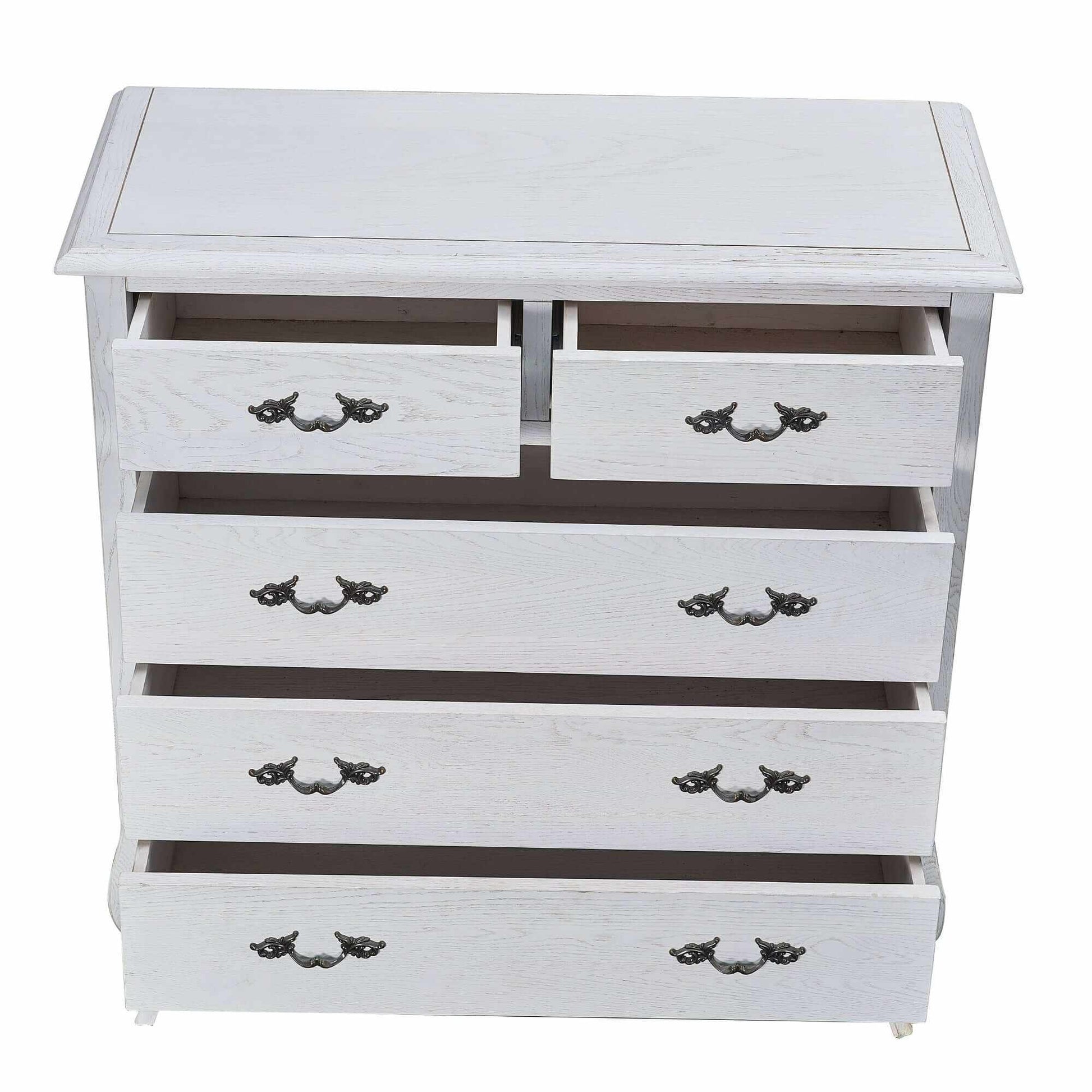 Alice 4pc Rattan White Bedroom Furniture Set King