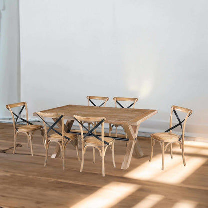 Woodland 190cm Wooden Dining Table for 6 - Natural