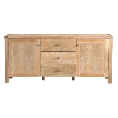 Woodland 180cm Buffet Table Cabinet Timber Wood 3 Drawer 2 Door Natura