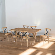 Woodland 7 Piece Outdoor Dining Table And Chair - Natural