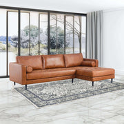 Chelsea RHF 2 Seater Chaise Lounge in Light Brown Colour