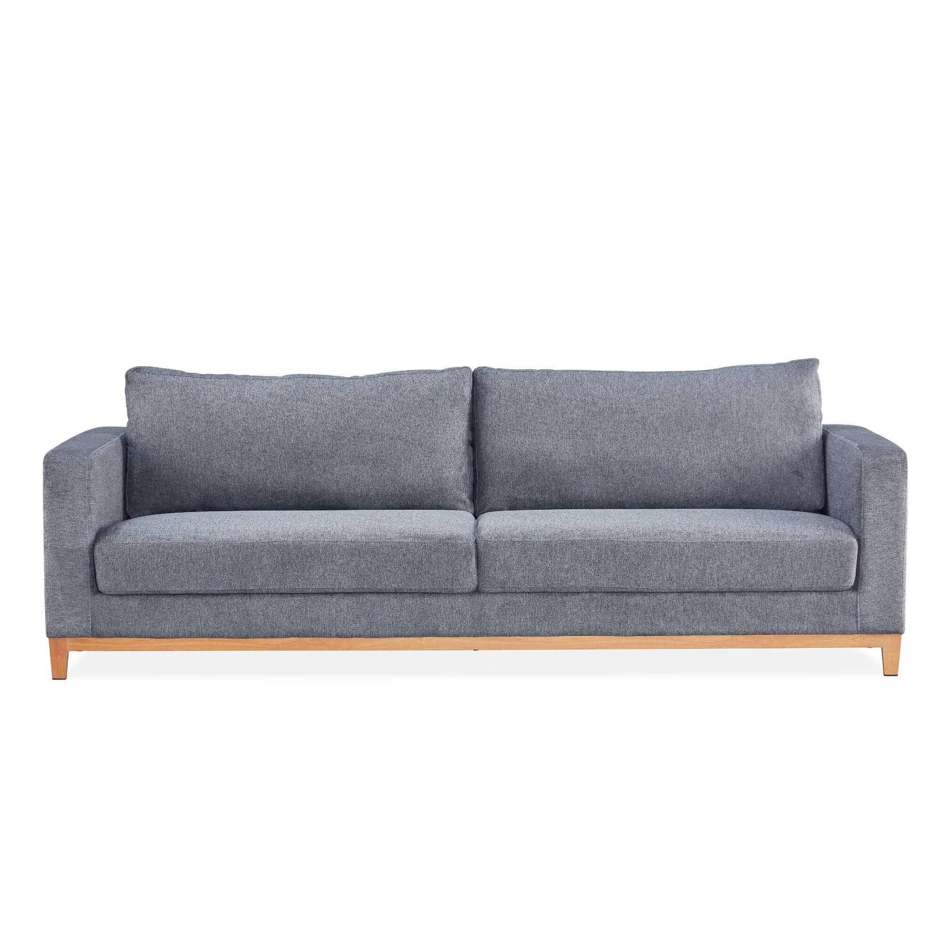 Emily Fabric Upholstered Grey Three Seater Sofa