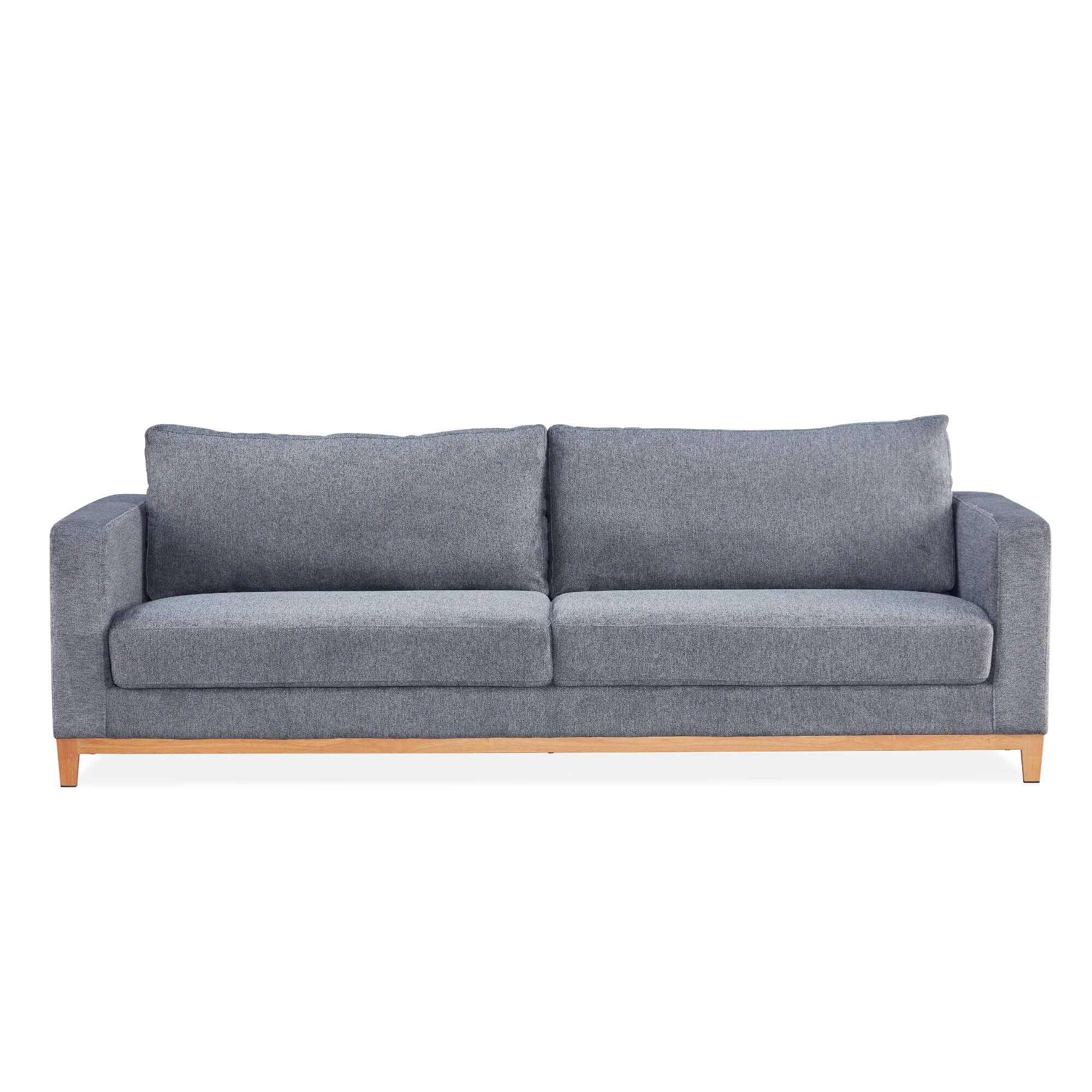 Emily 3 Seater Sofa Fabric Upholstered Couch - Grey