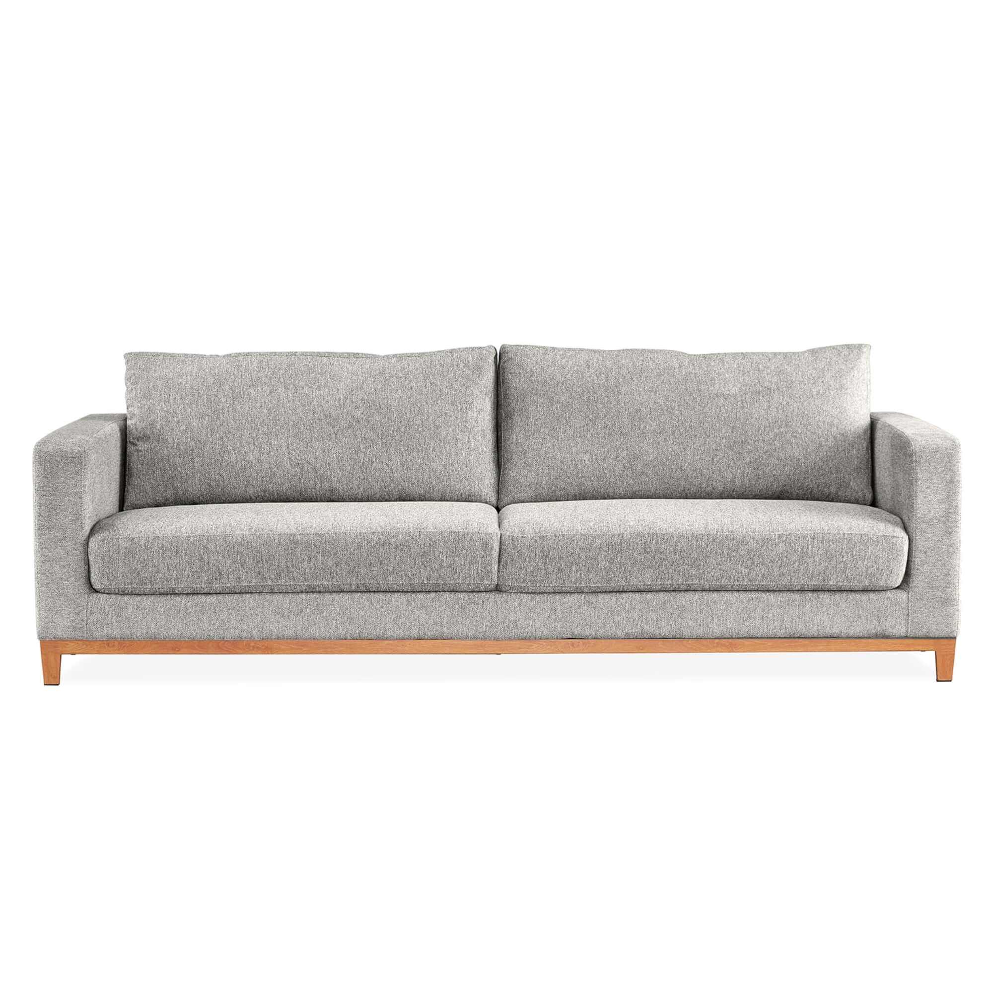 Emily 3 Seater Sofa Fabric Upholstered Couch - Light Grey