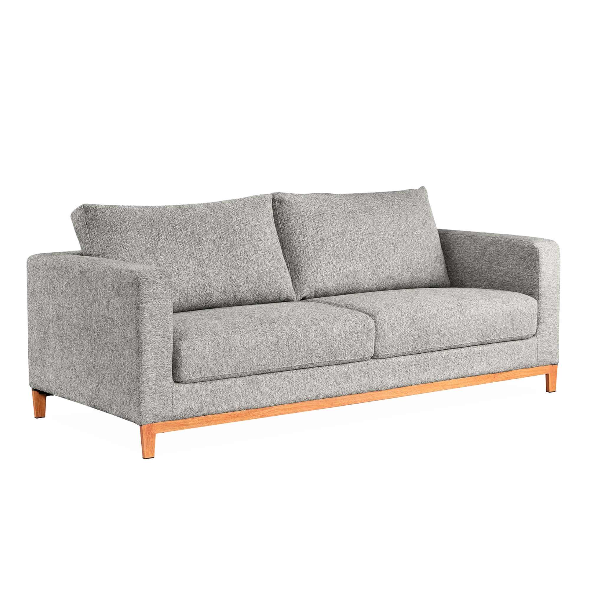 Emily Fabric Upholstered Light Grey 2 Seater Sofa