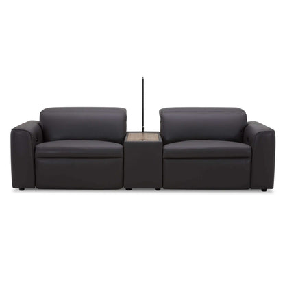 Hallie  2 Seater Genuine Leather Electric Powered Recliner Sofa - Grap