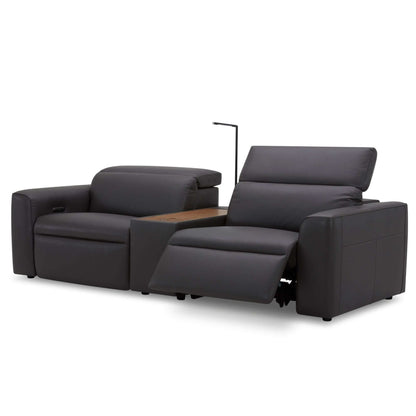 Hallie  2 Seater Genuine Leather Electric Powered Recliner Sofa - Grap