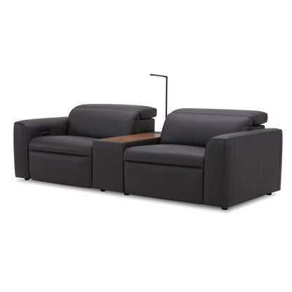 Hallie  2 Seater Genuine Leather Electric Powered Recliner Sofa - Grap