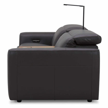 Hallie  2 Seater Genuine Leather Electric Powered Recliner Sofa - Grap