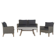 Byron 4pc Rattan Outdoor Sofa Set 2 Seater Wicker Lounge