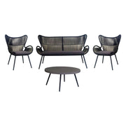 Cairns 4pc Outdoor Sofa Set and Table with Cement Top
