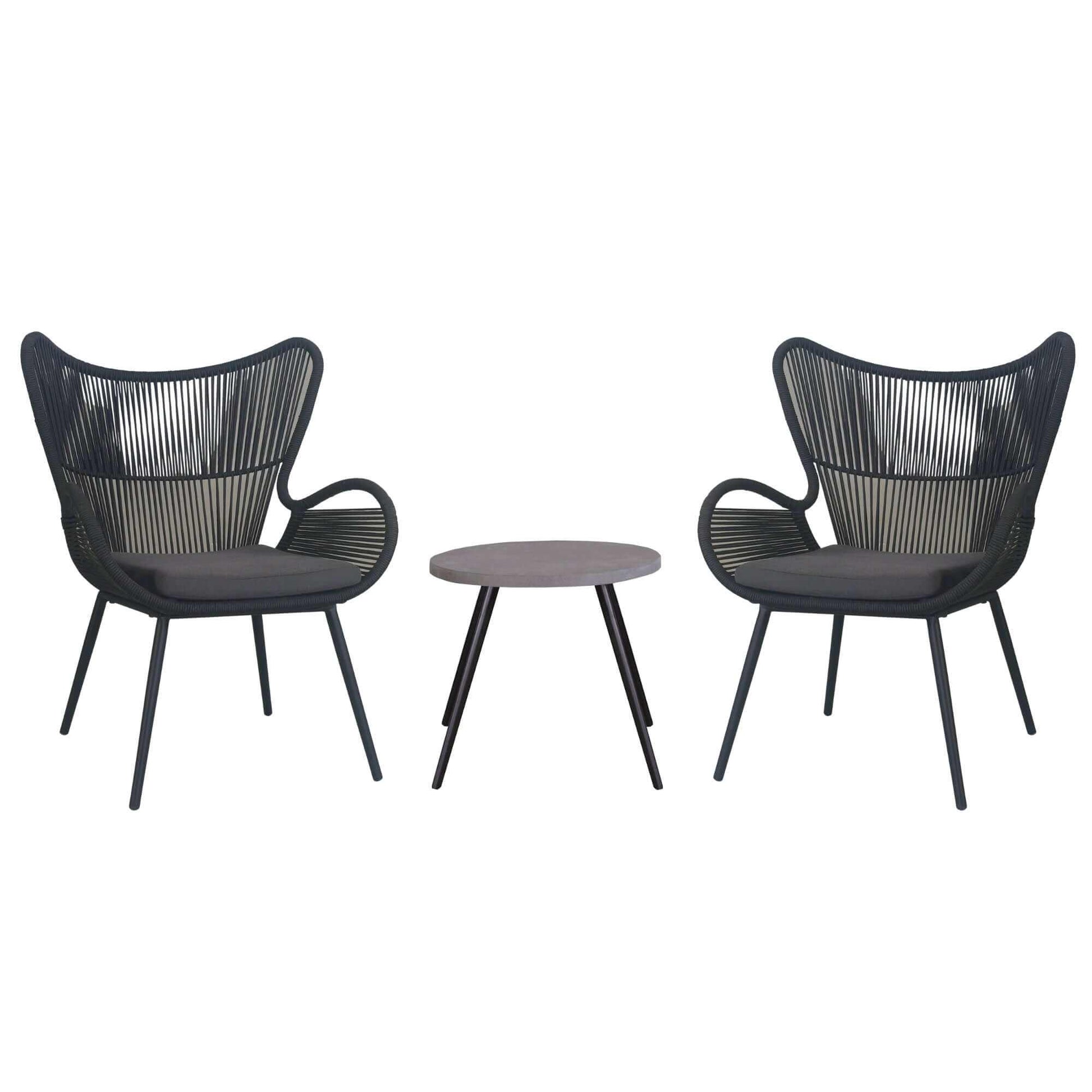 Cairns Outdoor Lounge Chairs Set of 2 And Coffee Table