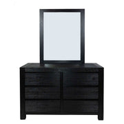 Tofino Dresser 6 Drawer Mirrored Chest - Black