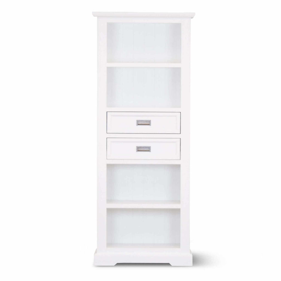 4 tier white bookcase