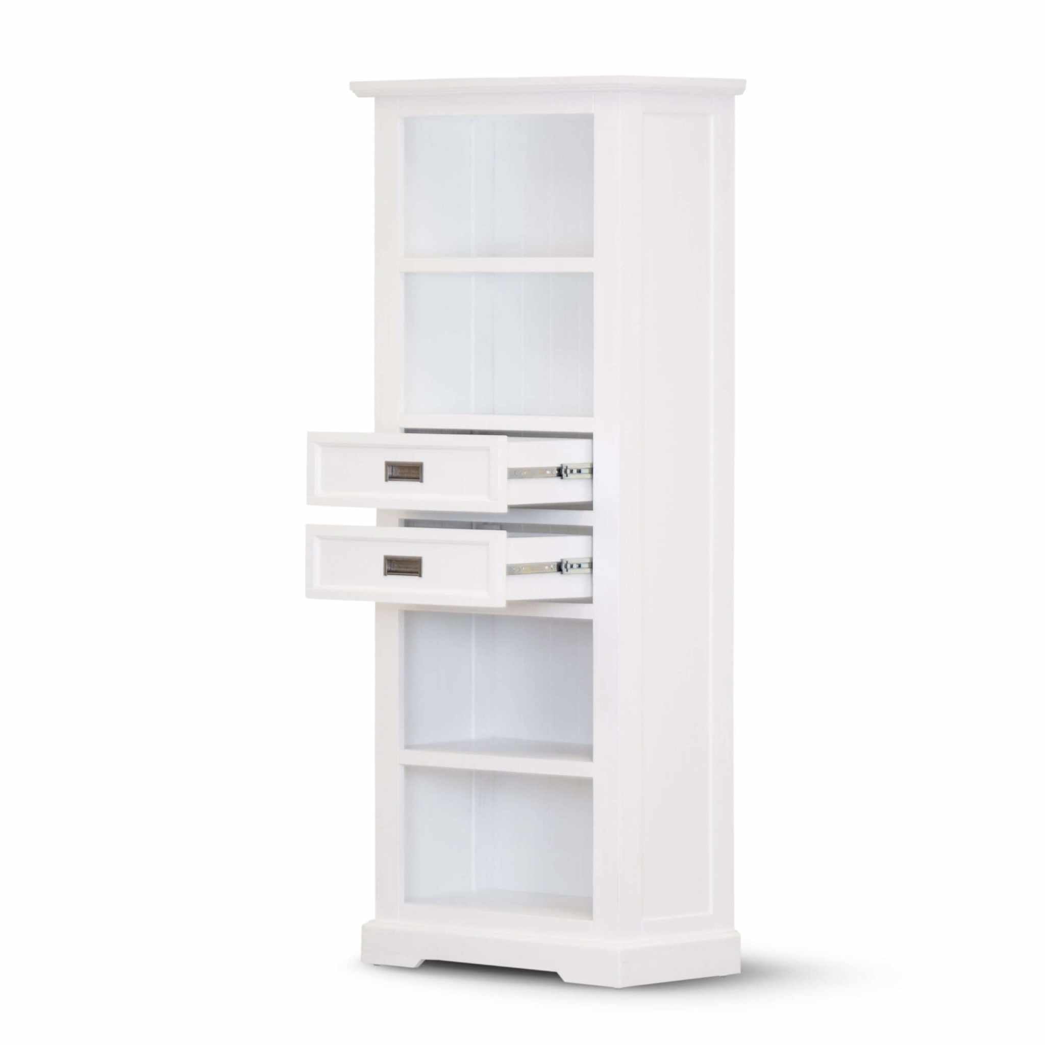 4 tier white bookcase