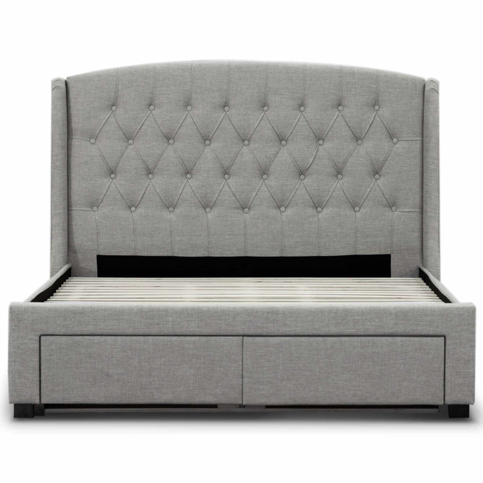 Honeydew King Bed Frame With Drawer - Beige