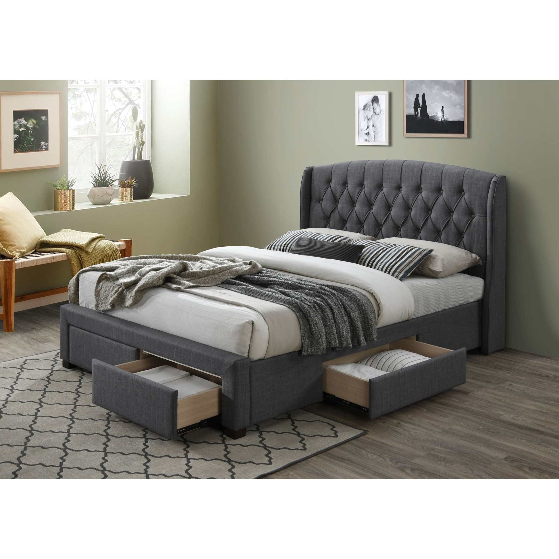 Honeydew Double Size Bed Frame Timber Mattress Base With Storage Drawe