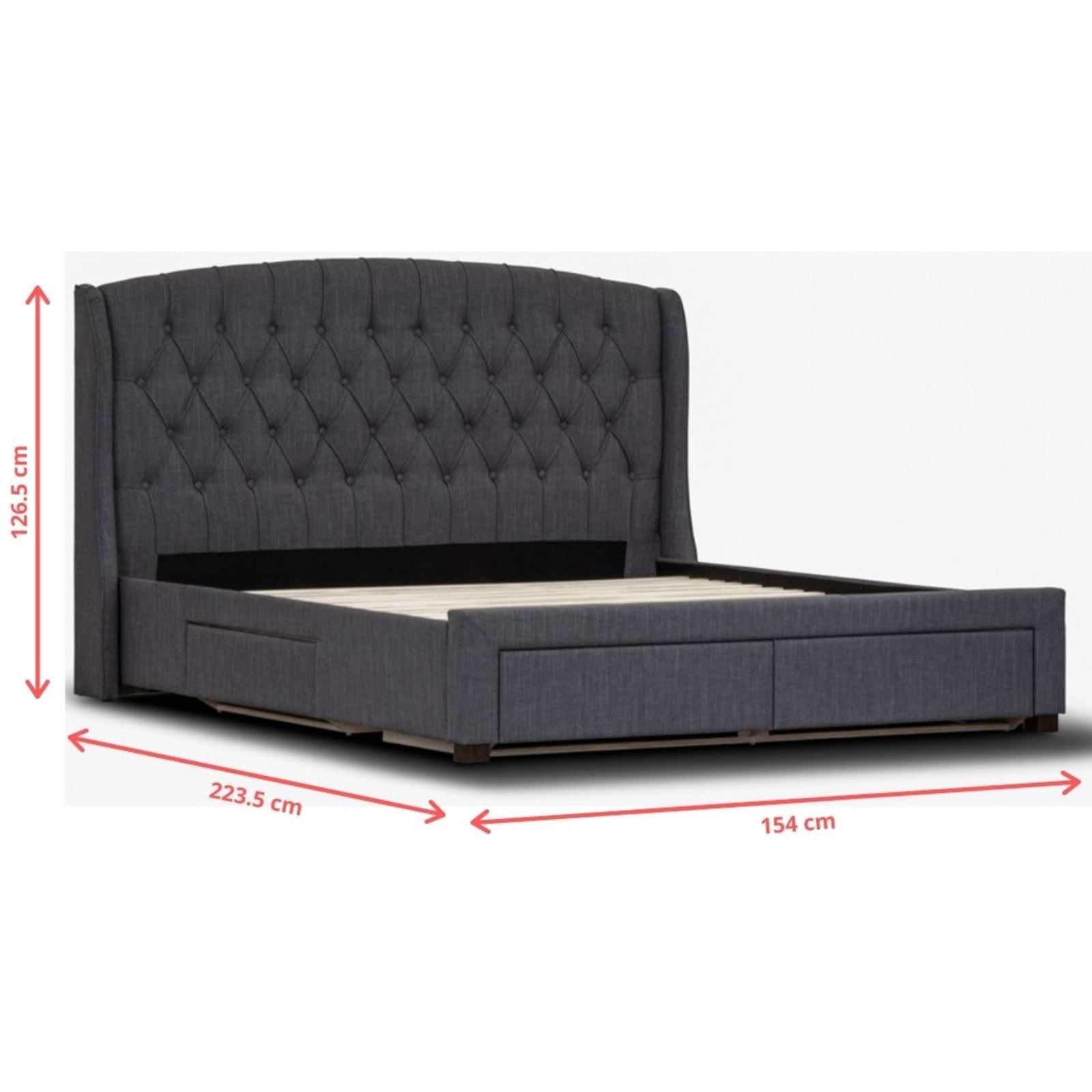Honeydew Double Size Bed Frame Timber Mattress Base With Storage Drawe