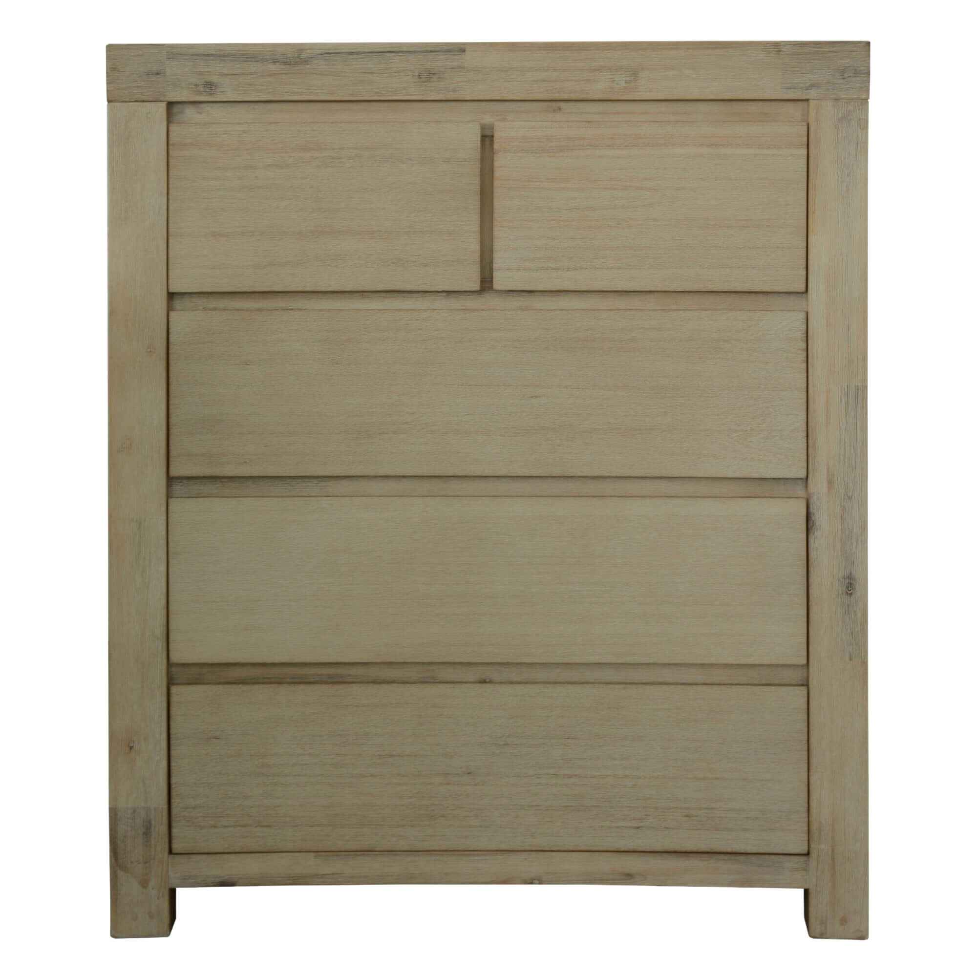 Brunet Bedroom Furniture Sets 2 Bedside And Tallboy - Brush Smoke