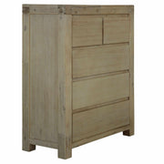 Brunet Tallboy 5 Drawer Chest Cabinet - Brush Smoke