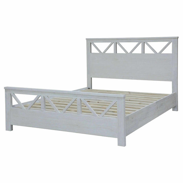 white double bed