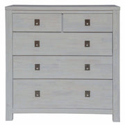 Myer Tallboy 5 Chest of Drawers Storage Cabinet White Wash