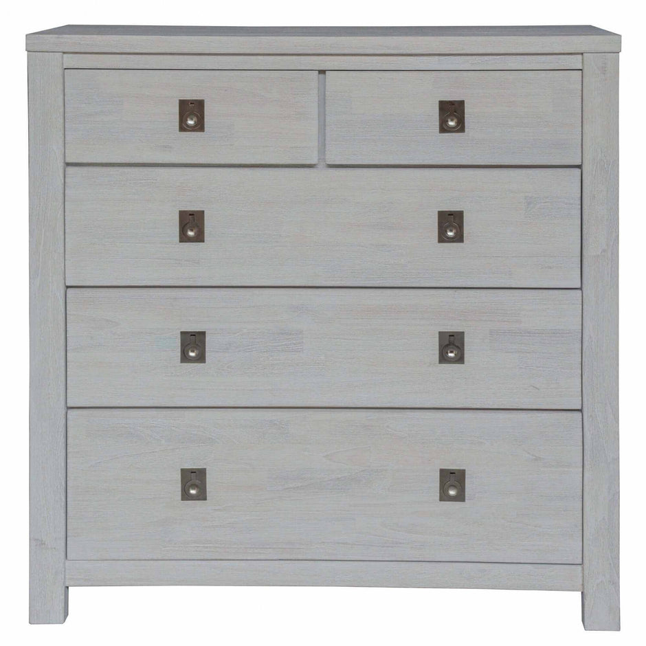 white 5 drawer dresser