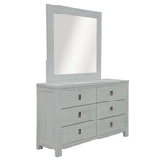 Myer White 6 Drawer Dresser Mirror Storage Cabinet