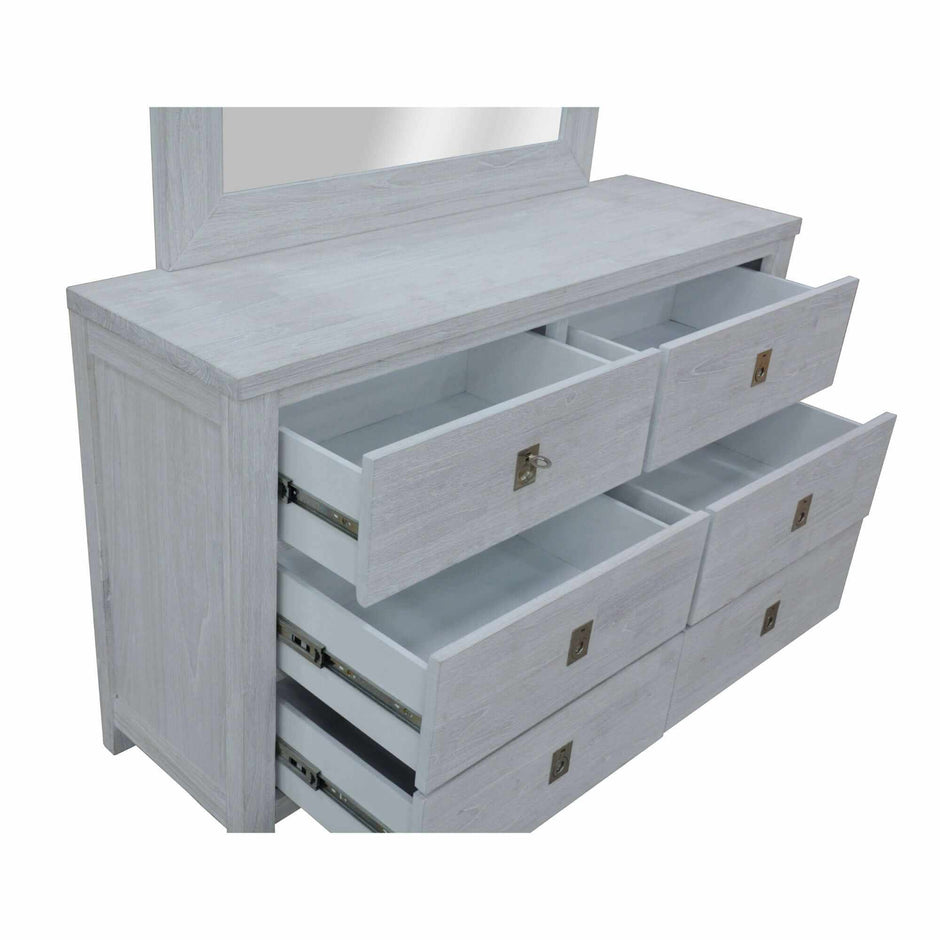 white 6 drawer dresser