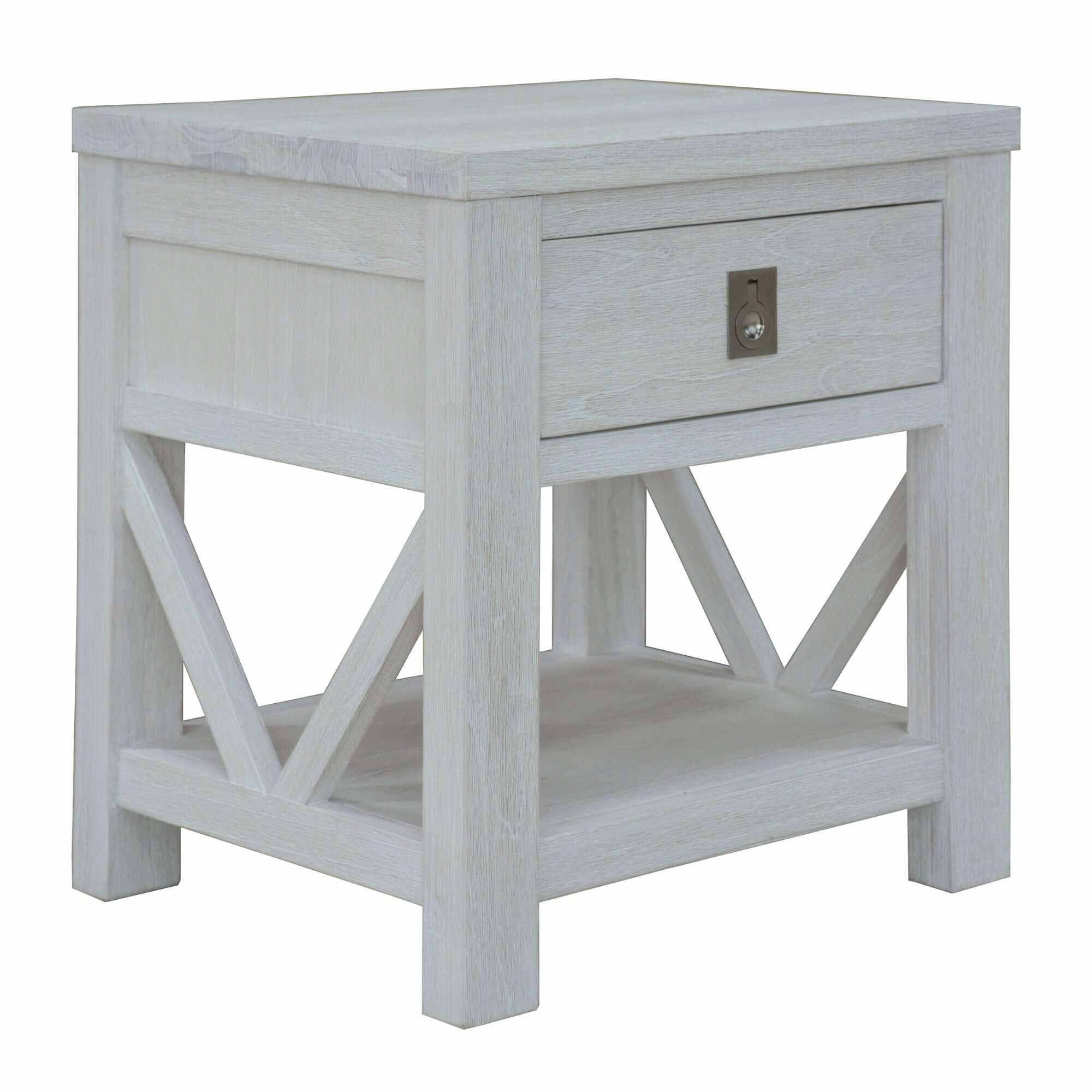 Myer 4pc Double Bed Suite Bedroom Furniture Package - White Wash