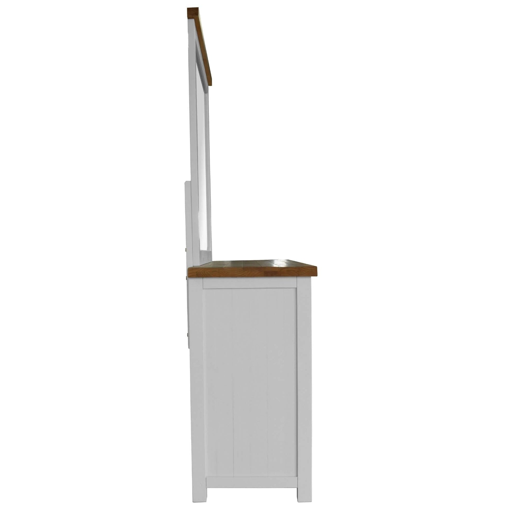 Grandy Hampton 5 Drawer Dresser Mirror - White Brown