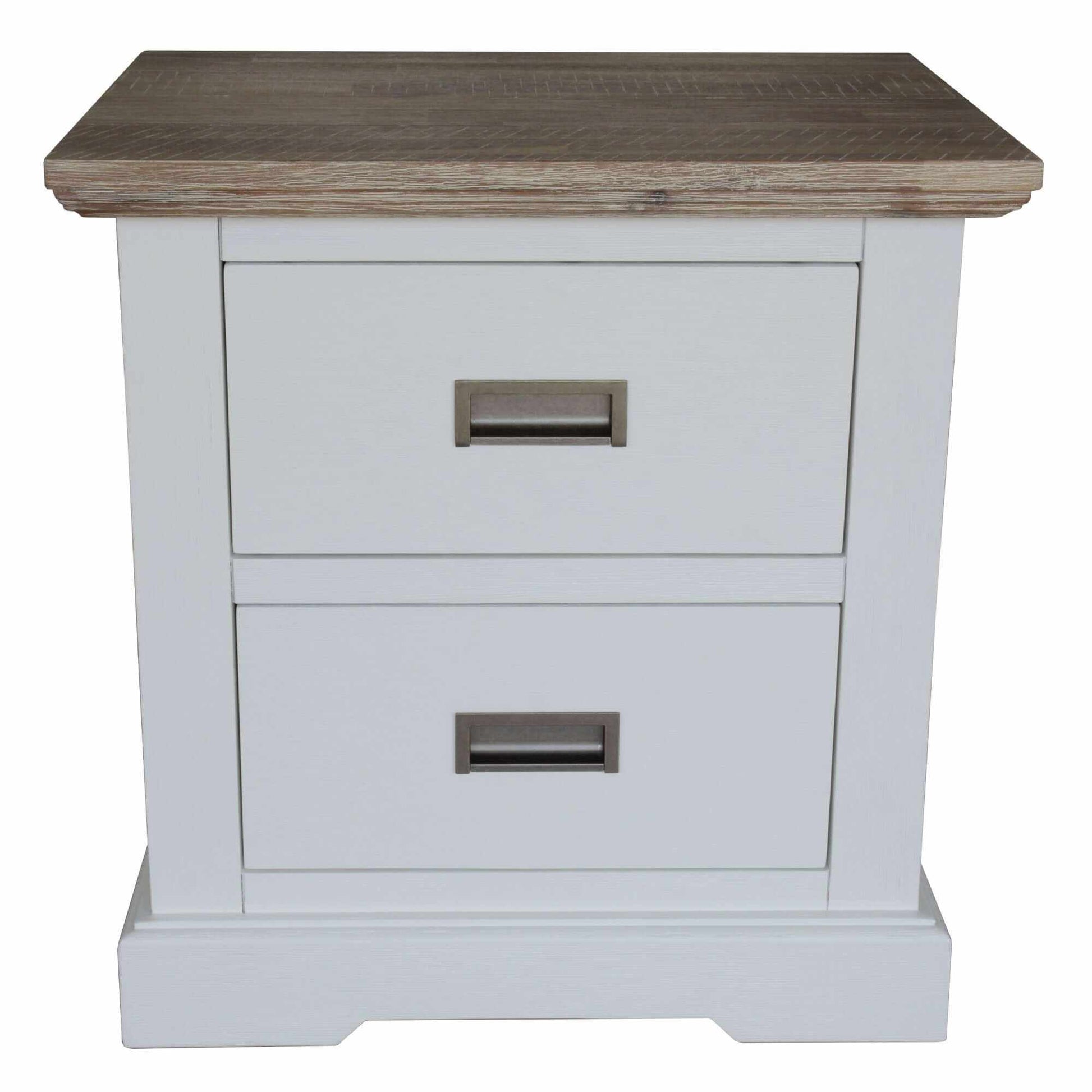 Fiona Hampton Bedside Table Set of 2 - White Grey