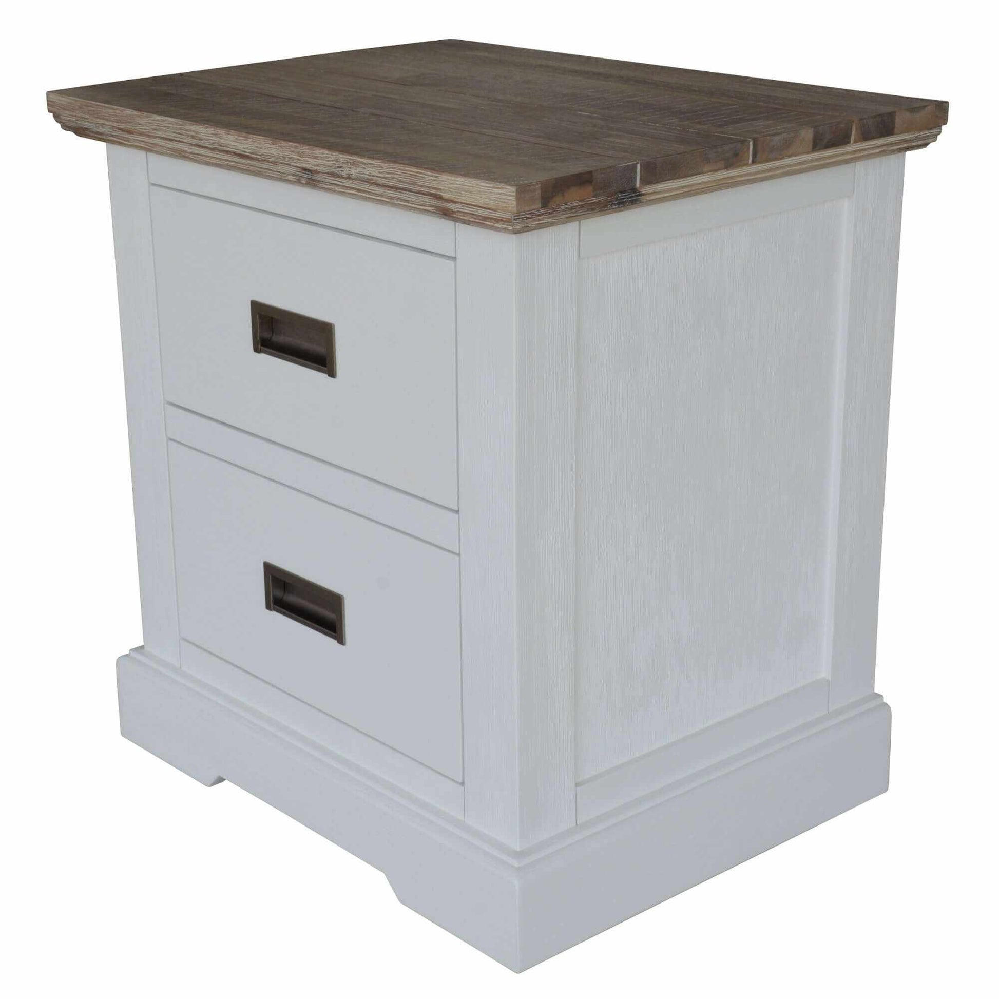 Fiona Hampton Bedside Table Set of 2 - White Grey