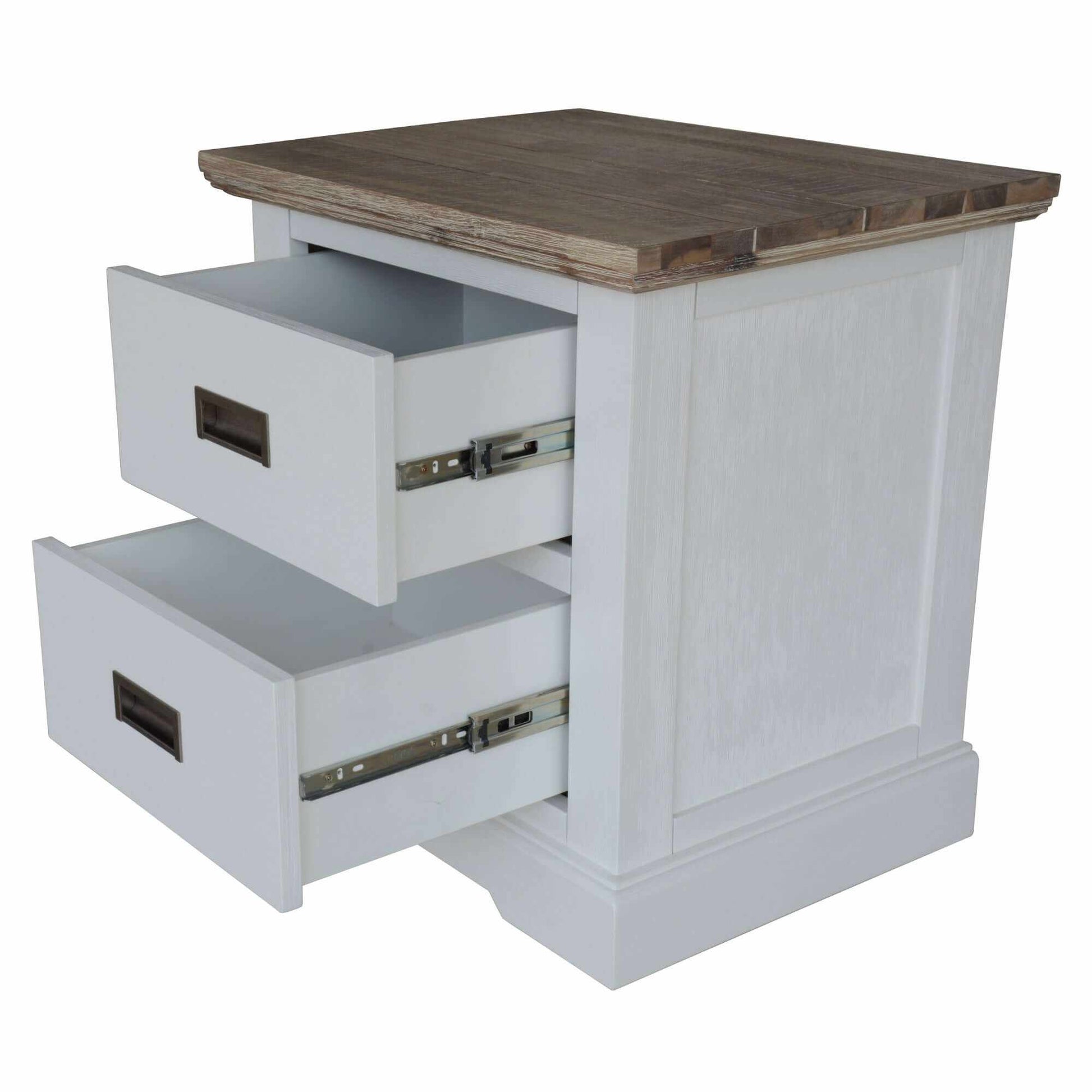 Fiona Hampton Bedside Table Set of 2 - White Grey