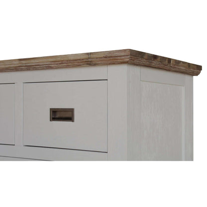 Fiona Hampton Style 5 Chest of Drawers Tallboy White Grey