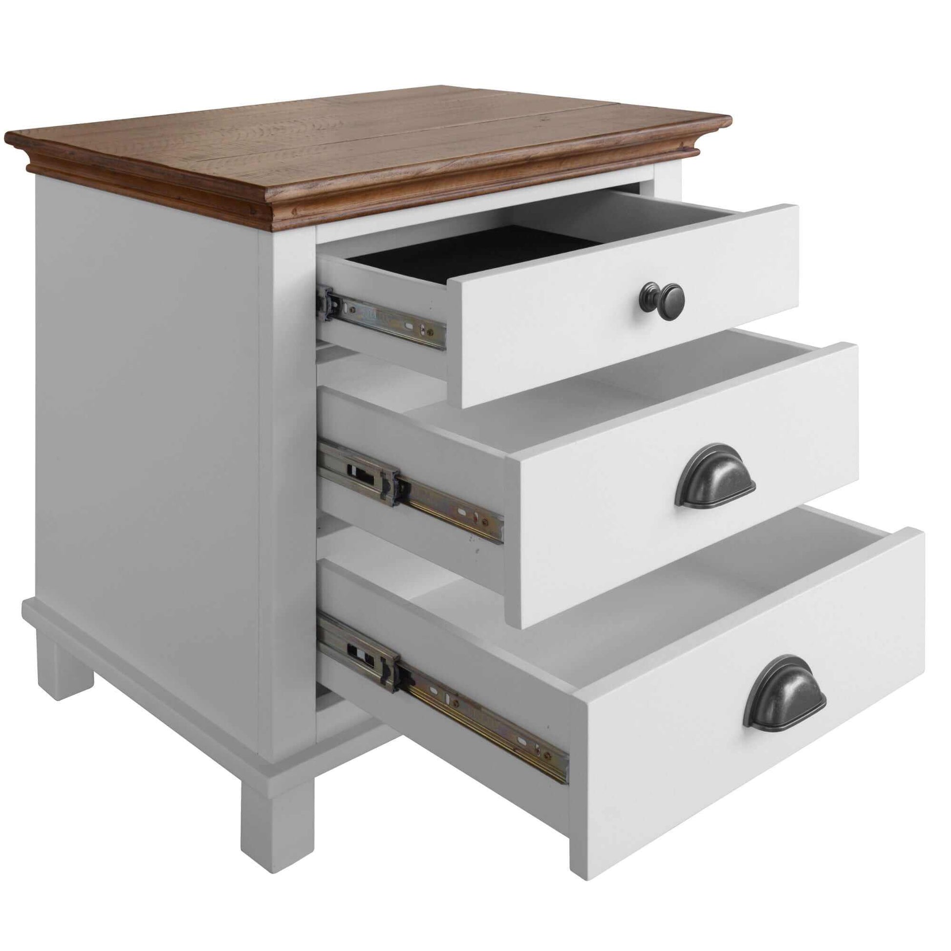 Virginia 4pc King Bedroom Set with Dresser - White