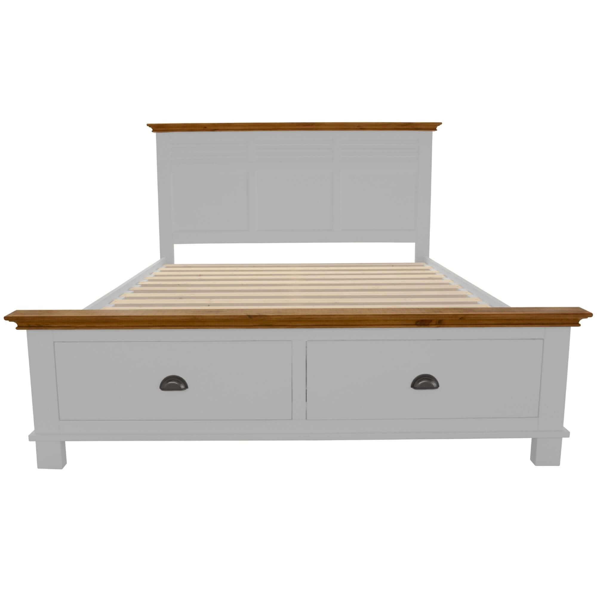 Virginia 4pc Hampton Style King Bedroom Suite - White