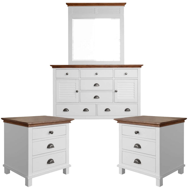 dresser and bedside table set