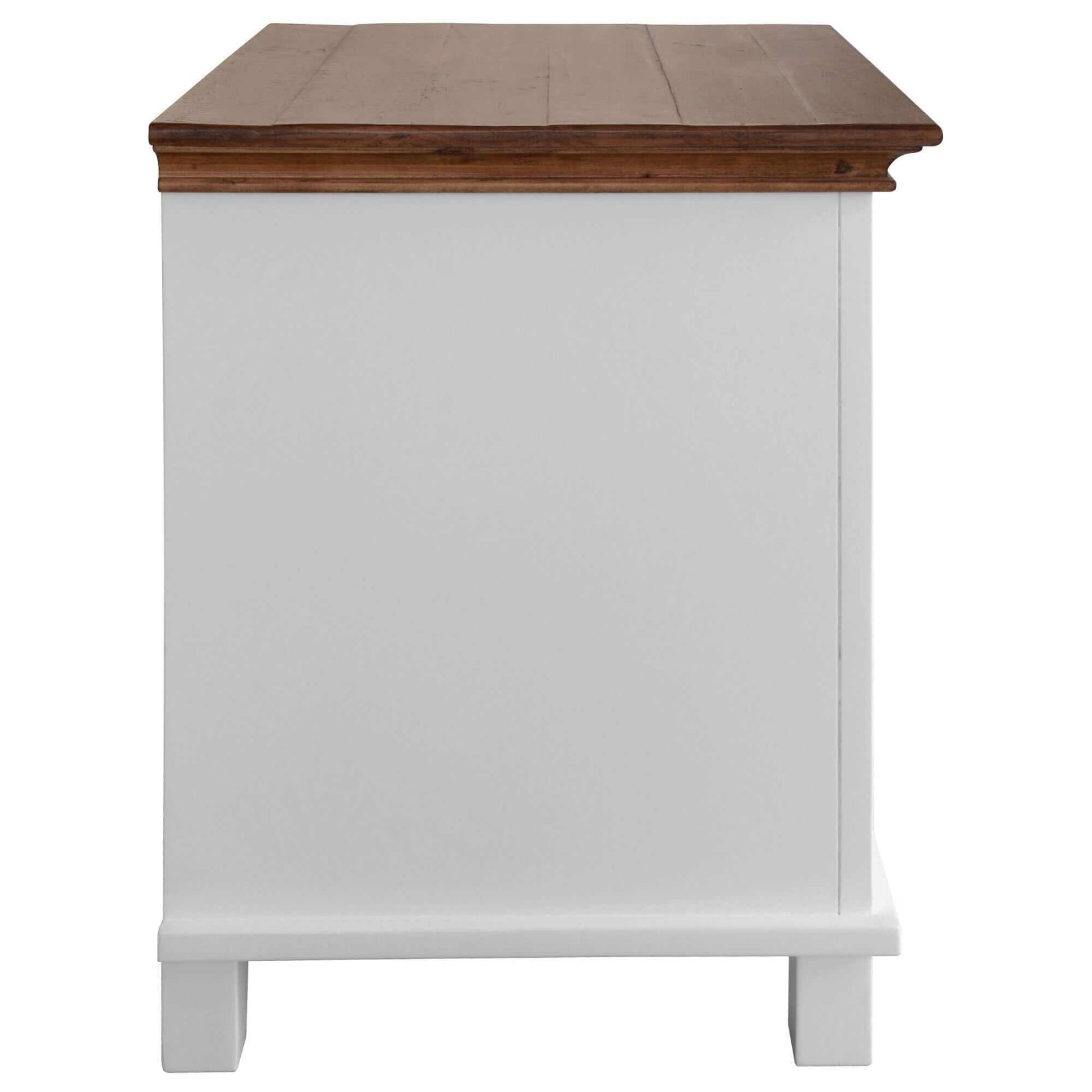 Virginia 3 Drawers Nightstand Set of 2 White