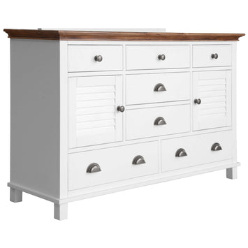 Virginia White Oak Dresser 7 Chest of Drawers