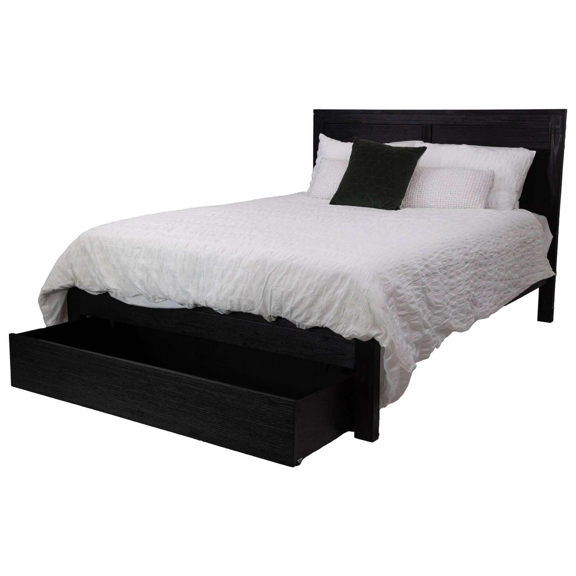 Tofino King Bed Frame Black With Storage Drawers