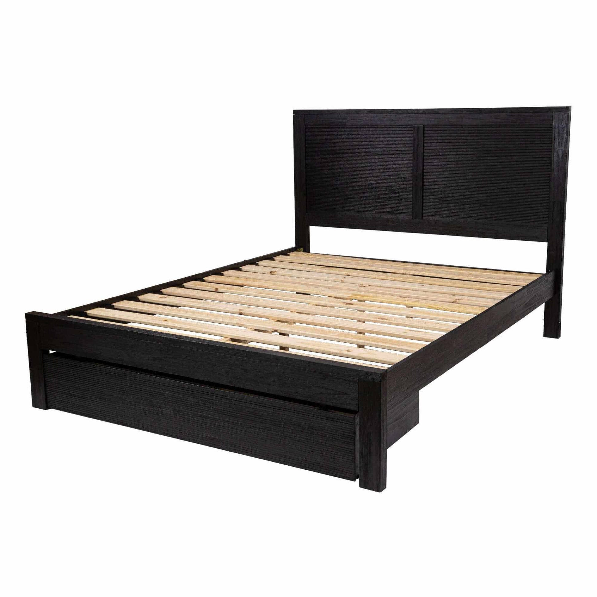 Tofino King Bed Frame Black With Storage Drawers