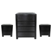 Tofino 3pc Black Bedroom Furniture Set