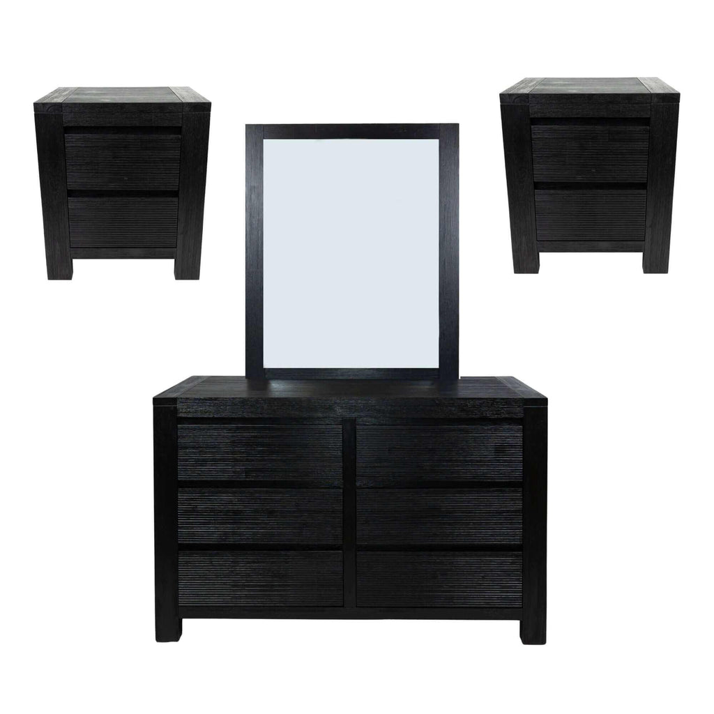 Dresser and nightstand Set Black